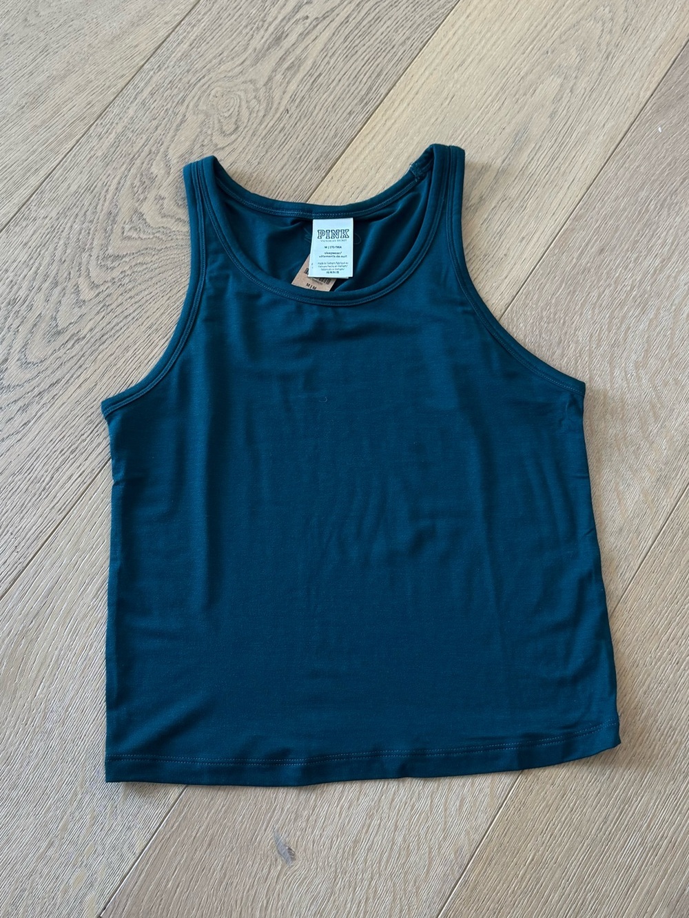 PINK Dark Teal Sleepwear Tank Top Medium NWT